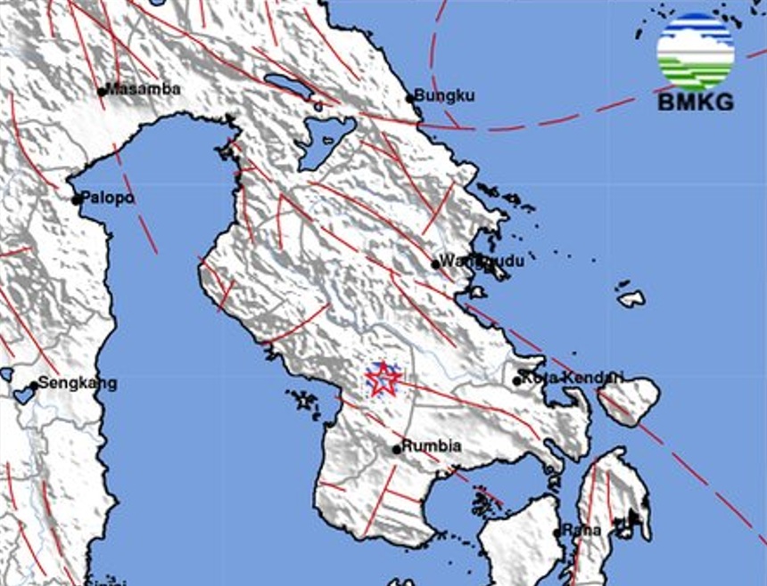 Gempa Dangkal Guncang Kolaka Timur, Sulawesi Tenggara