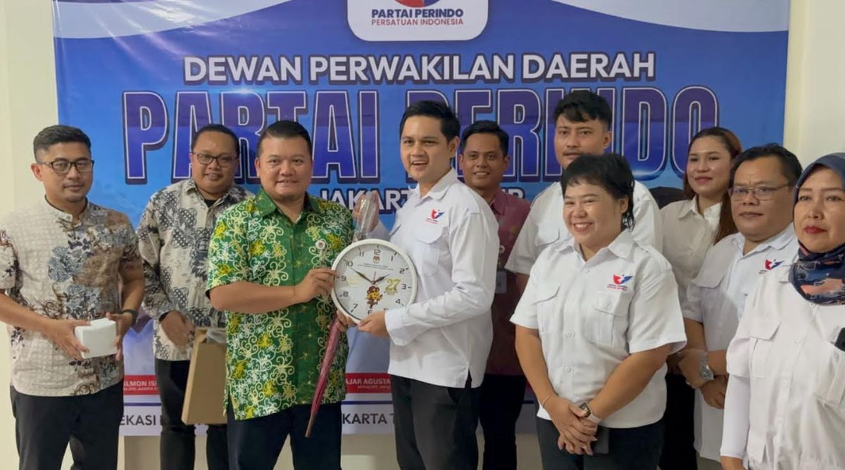 KPU Jaktim Bangun Silaturahmi di Markas DPD Perindo